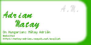 adrian matay business card